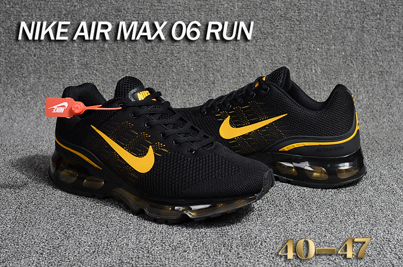 Nike Air Max 06 Run Black Yellow Shoes - Click Image to Close